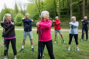 découvrez 8 exercices d'échauffement essentiels pour les seniors avant de pratiquer la marche nordique, afin de prévenir les blessures et optimiser votre activité.