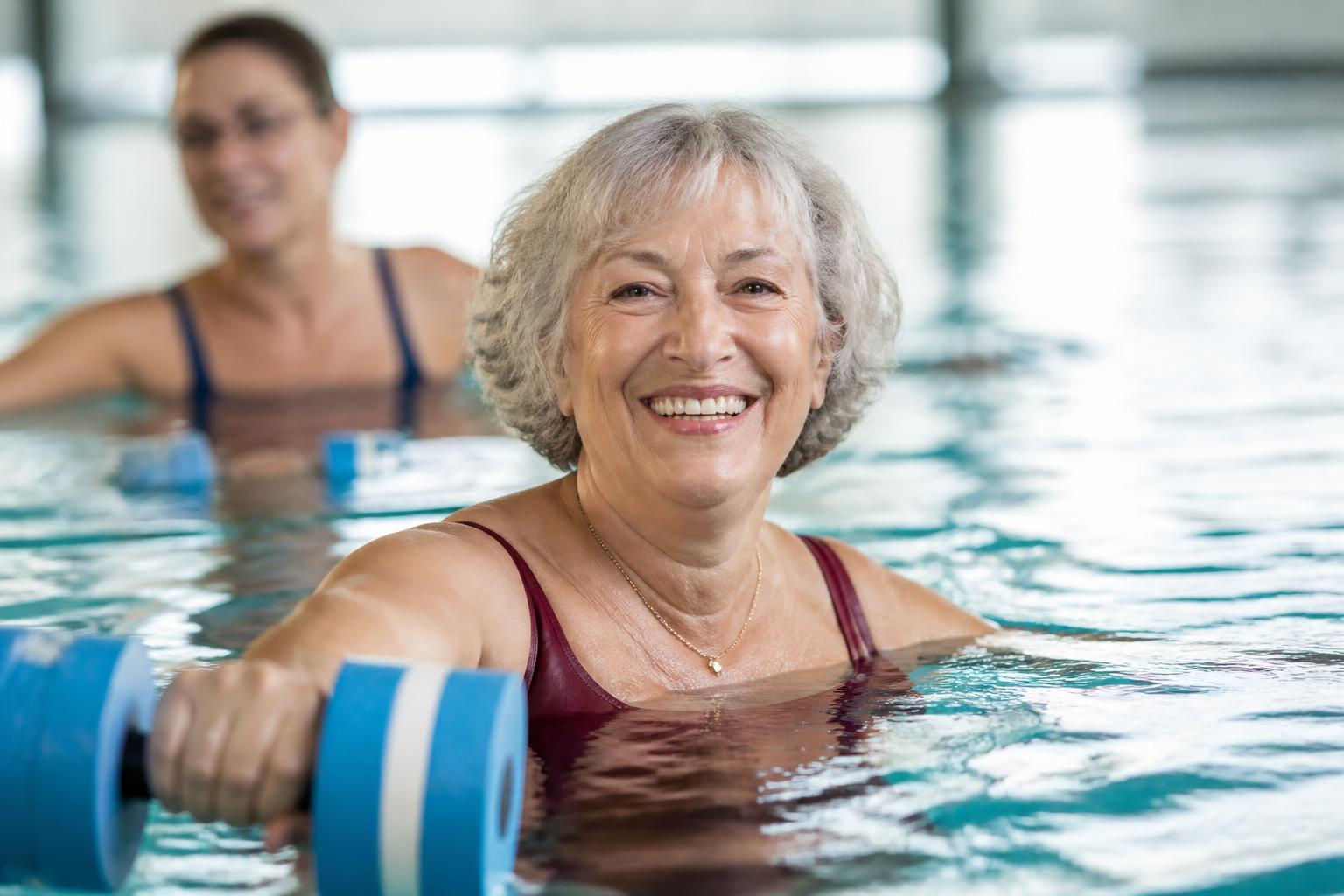 découvrez un programme complet d'exercices d'aquagym spécialement conçu pour les seniors, pour rester en forme et profiter pleinement des bienfaits de l'eau en piscine.