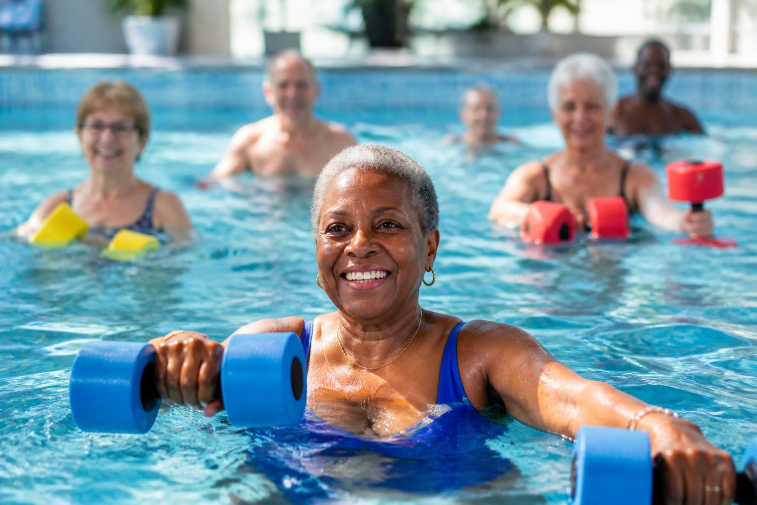 découvrez un programme complet d'exercices d'aquagym spécialement conçu pour les seniors, idéal pour rester en forme et préserver la mobilité en douceur dans la piscine.